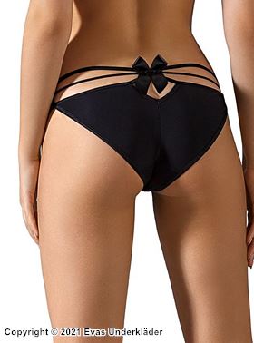 Playful panties, bow, keyhole, double straps